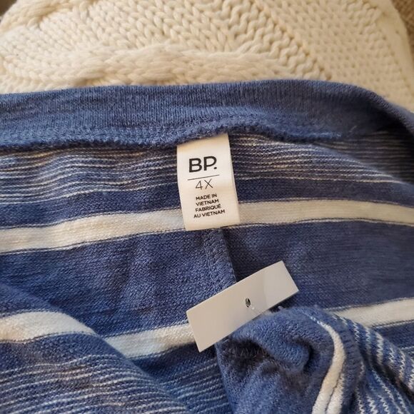 BP Stripe Tank Split Back Midi Dress size 4X in Blue/White - NEW - Picture 10 of 11